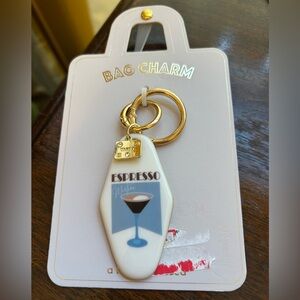 A Little Obsessed Espresso Martini Bag Charm Travel Bag Charm NWT.